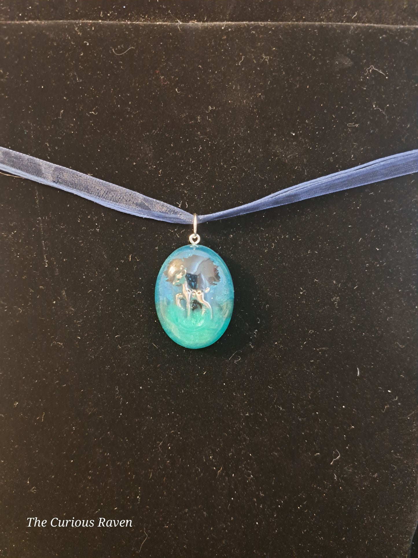 Fawn in the Night Resin Pendant Necklace