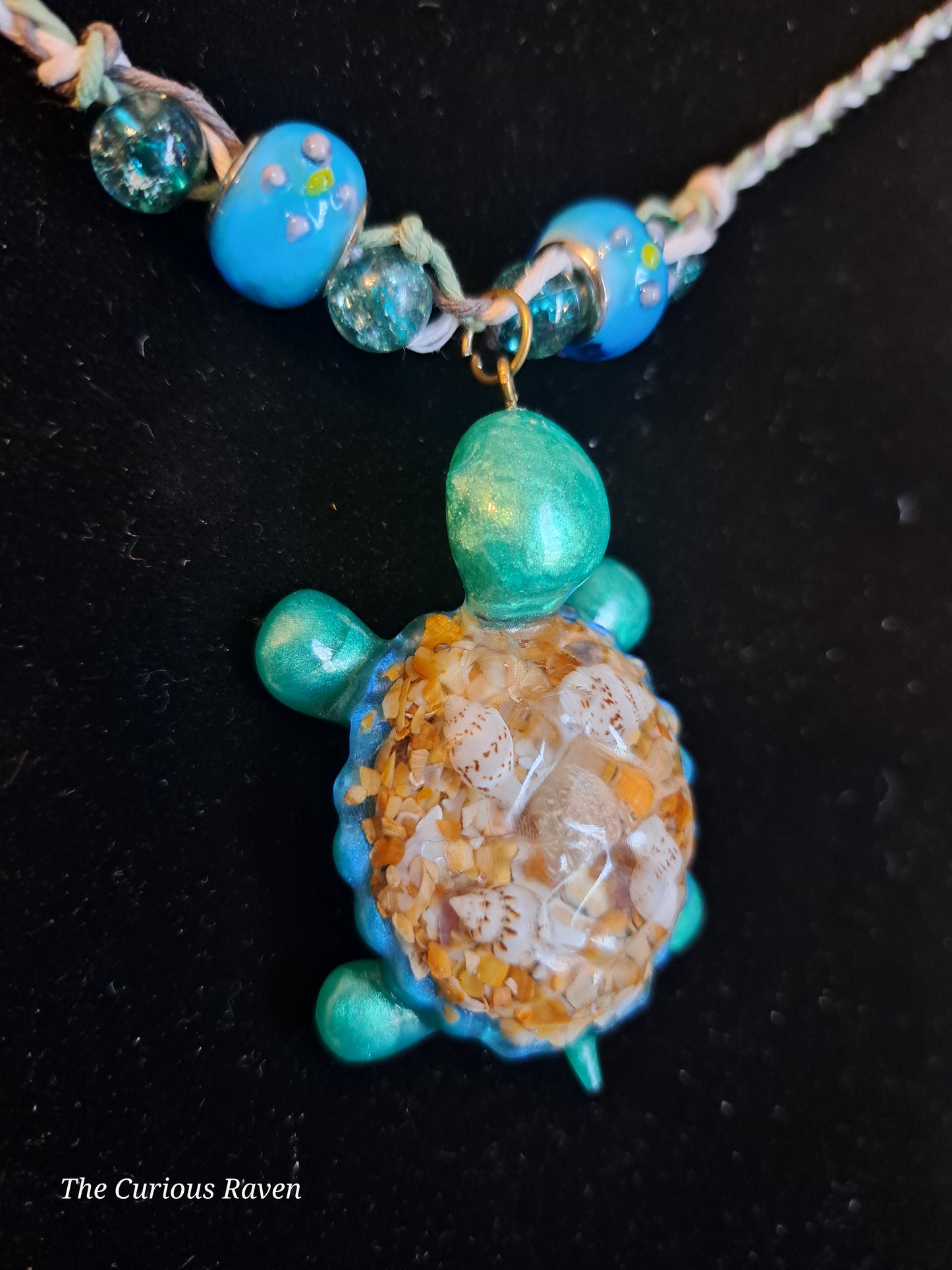 Sea Turtle Resin Pendant Necklace