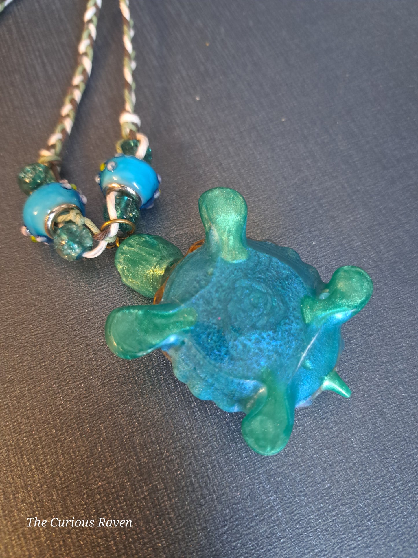 Sea Turtle Resin Pendant Necklace