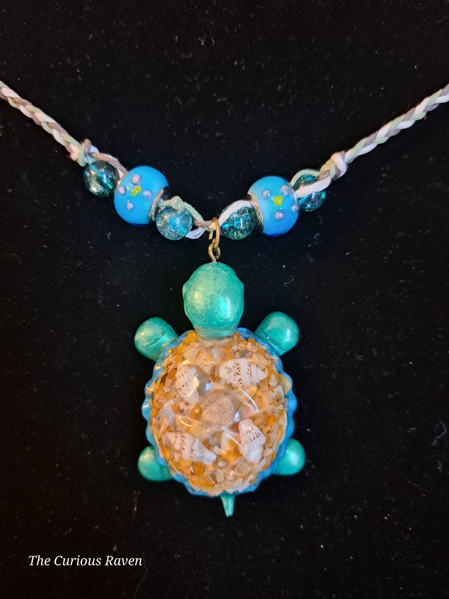 Sea Turtle Resin Pendant Necklace