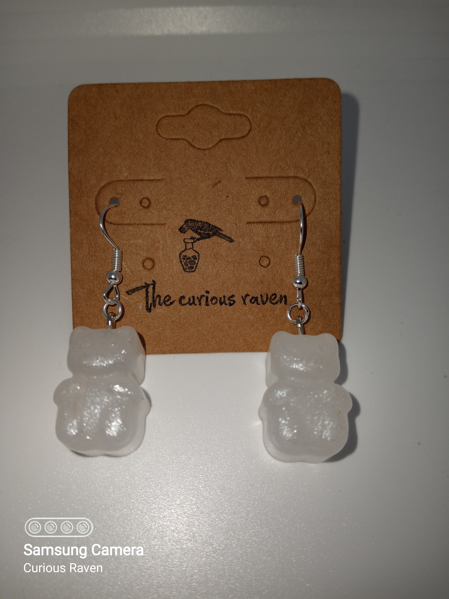 Gummy Bear Earrings Frost White