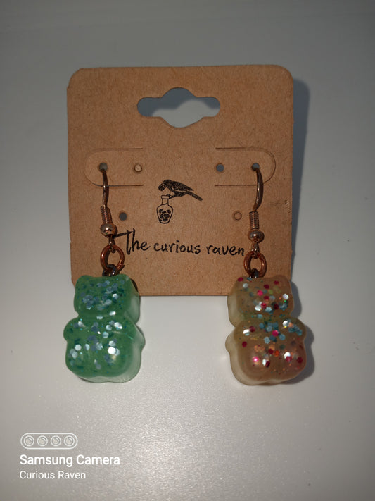 Gummy Bear Earrings Seafoam & Cream