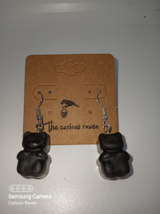 Gummy Bear Earrings Black