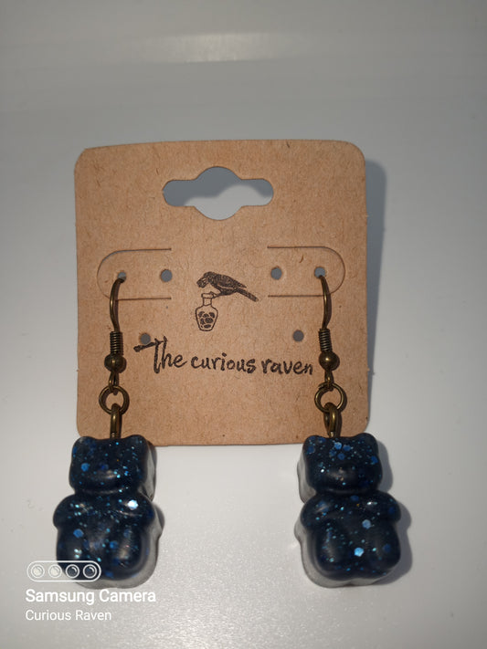 Gummy Bear Earrings Midnight Blue