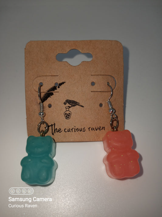 Gummy Bear Earrings Pink & Blue