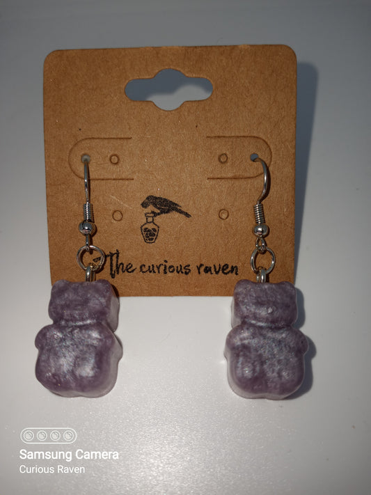 Gummy Bear Earrings Plum