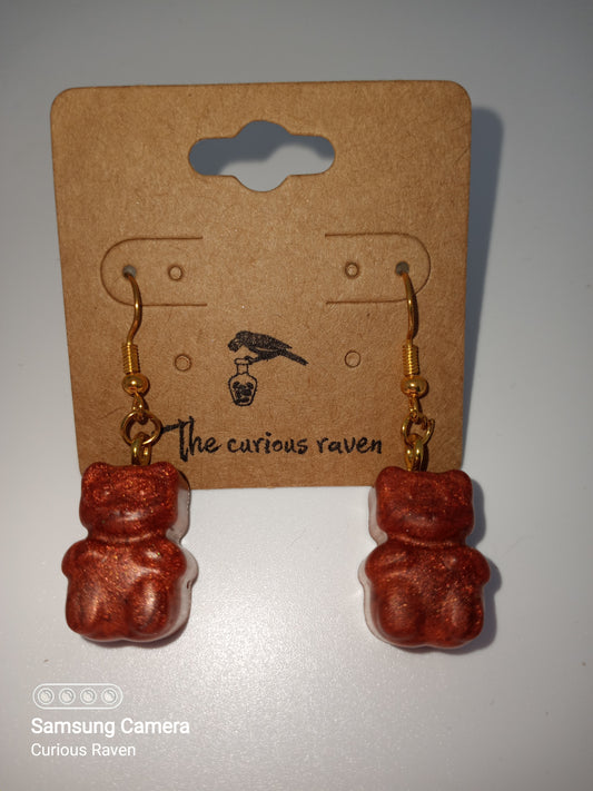 Gummy Bear Earrings Crimson Copper