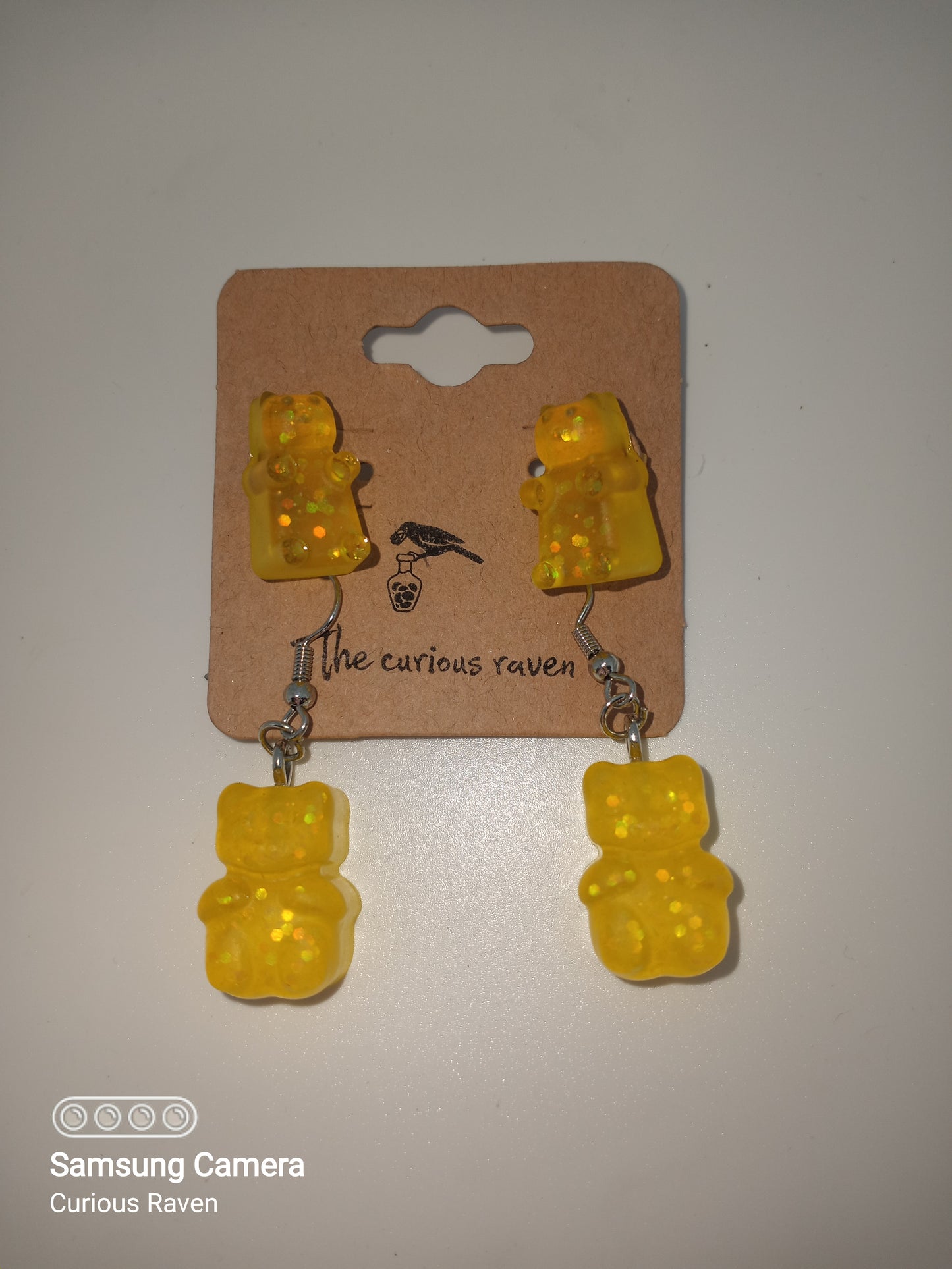 Gummy Bear Earring Duos Goldenrod Glitter