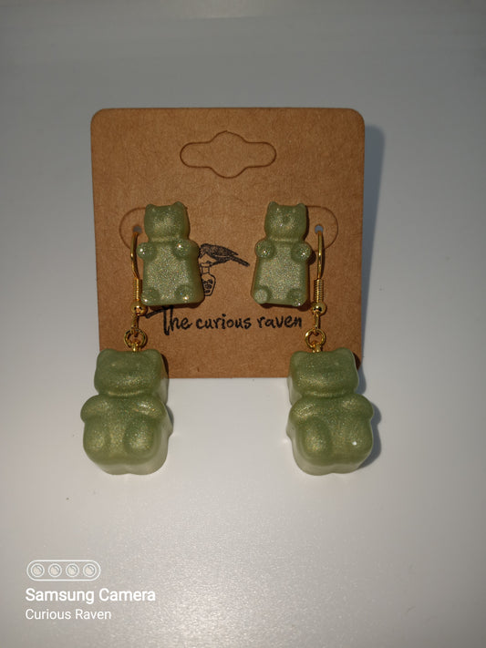 Gummy Bear Earring Duos  Sage