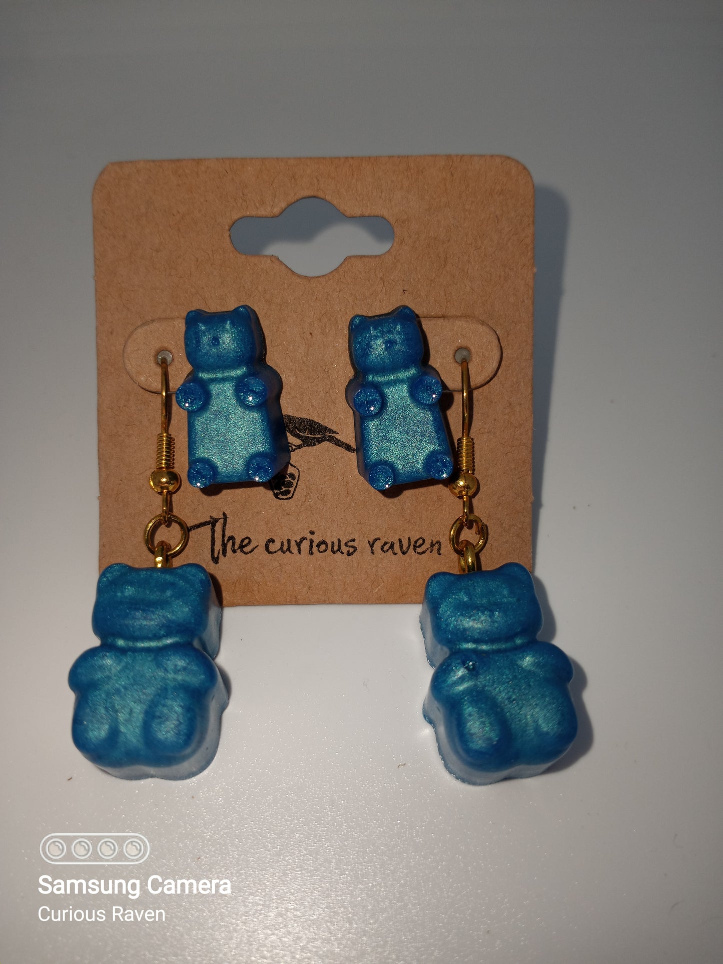 Gummy Bear Earring Duos Electric Blue