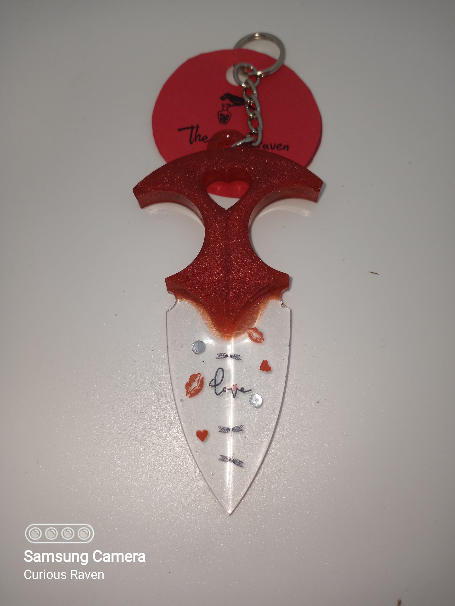 Ruby Love Decorative Resin Prop Dagger