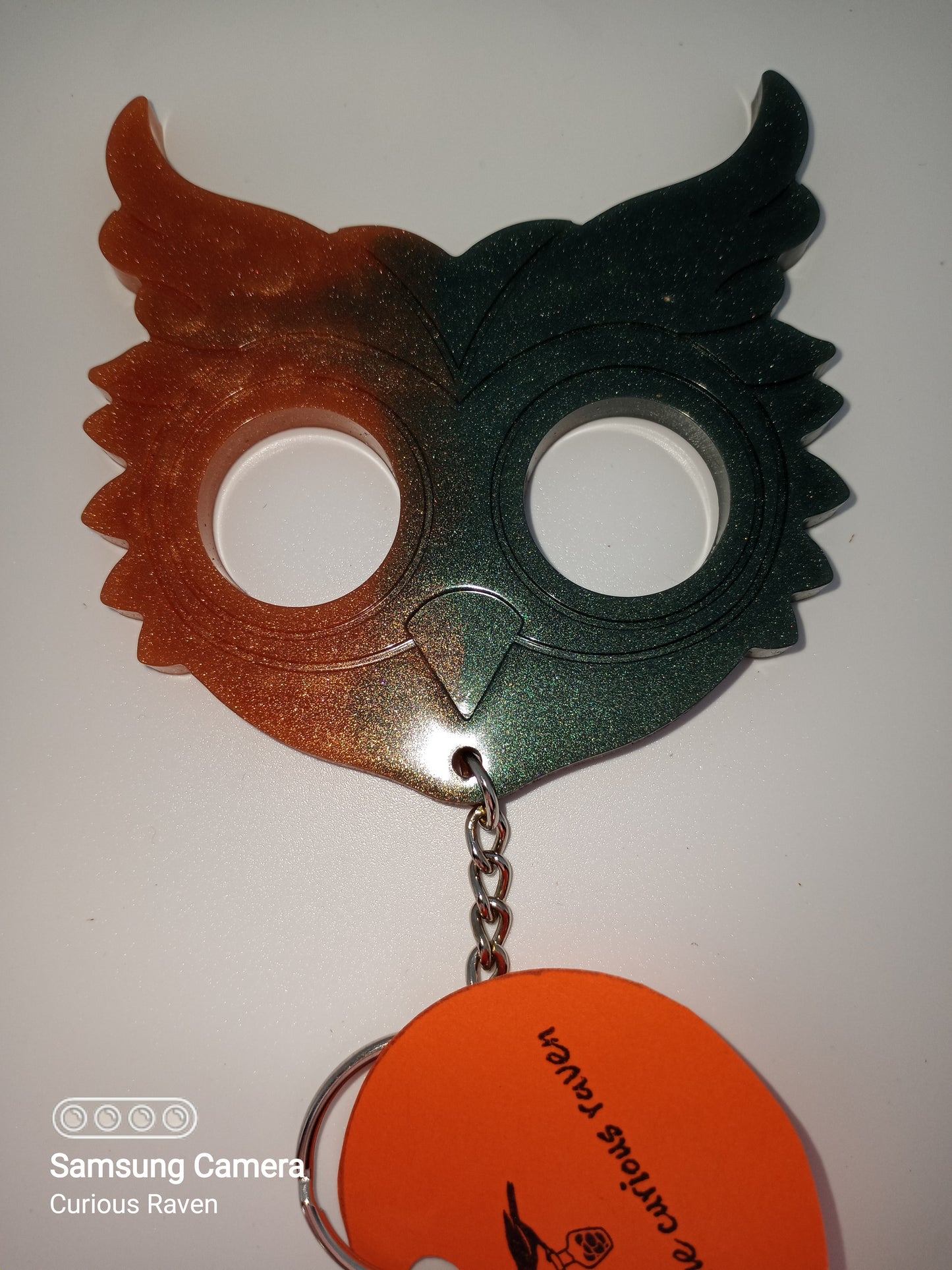 Copper and Hunter Resin Owl Keychain