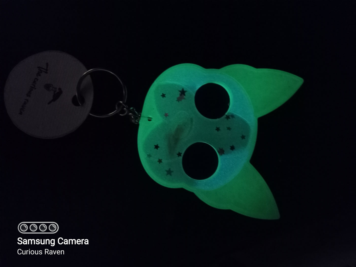 Glow in Dark Resin Puppy Keychain