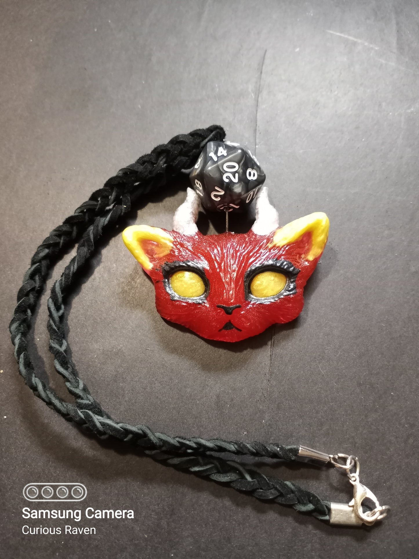 Hellfire devil kitty necklace