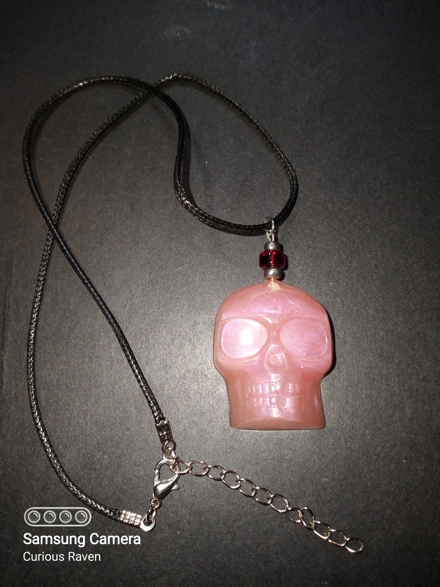 Rose Skull Charm Necklace