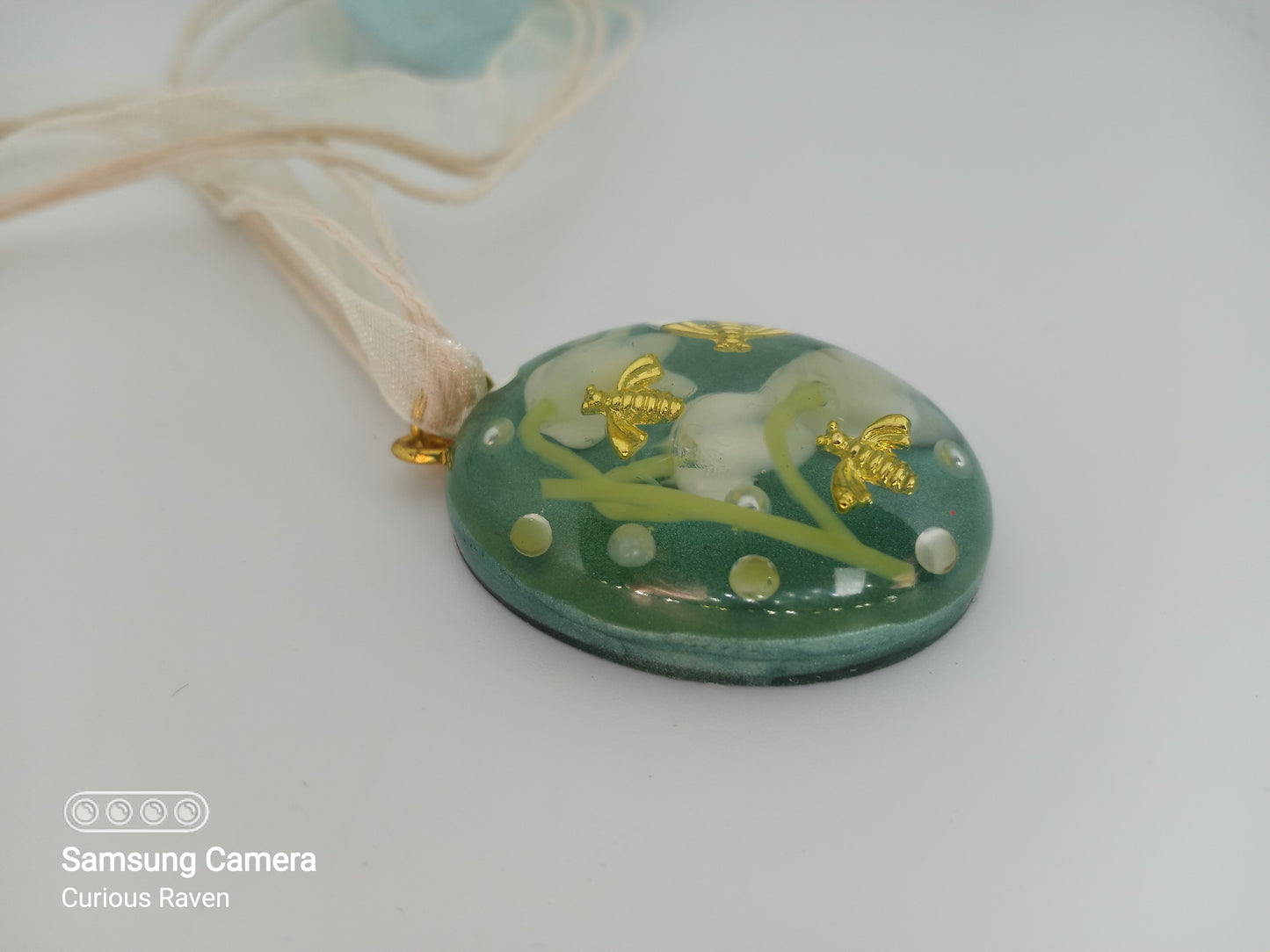 Lily of the Valley Resin Pendent Necklace