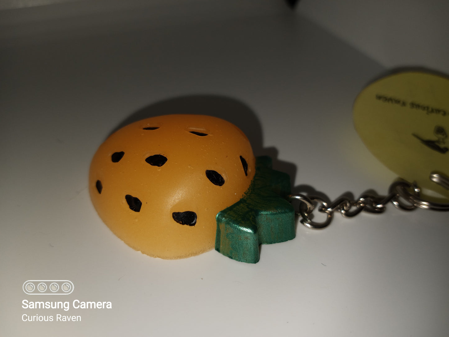 Resin strawberry keychain