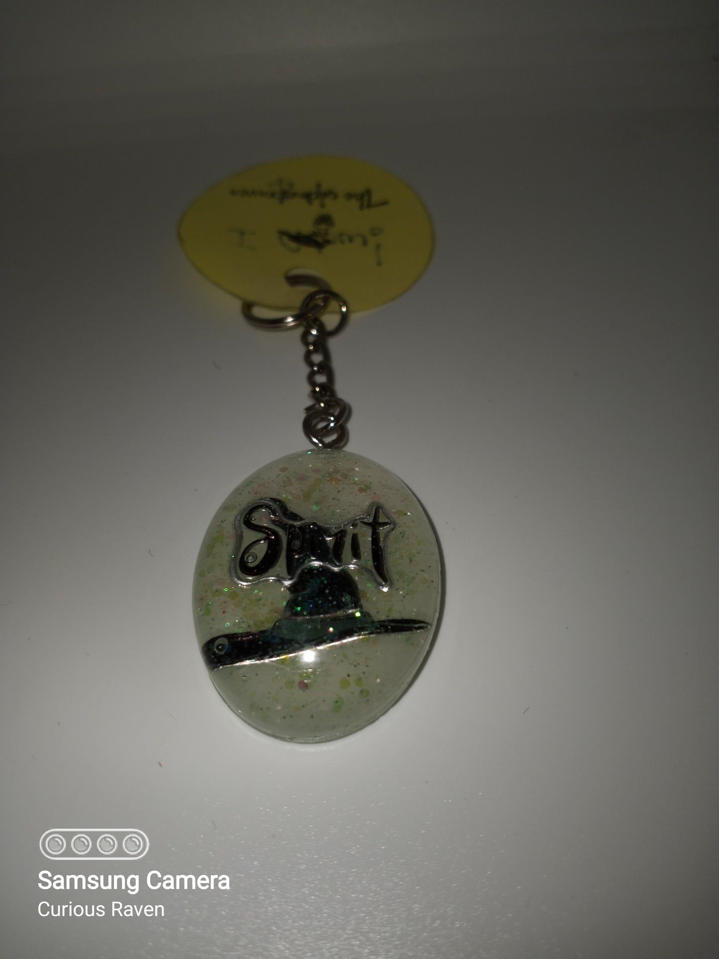 Witchy spirt glow in dark resin key chain