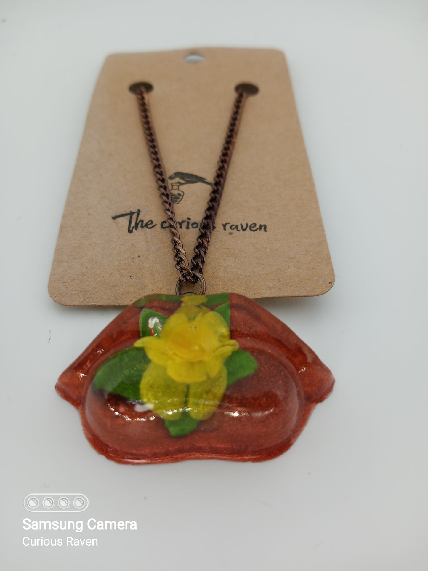 Resin lips charm necklace