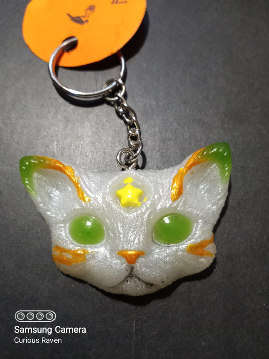 Hawkins Spirit third eye kitty keychain