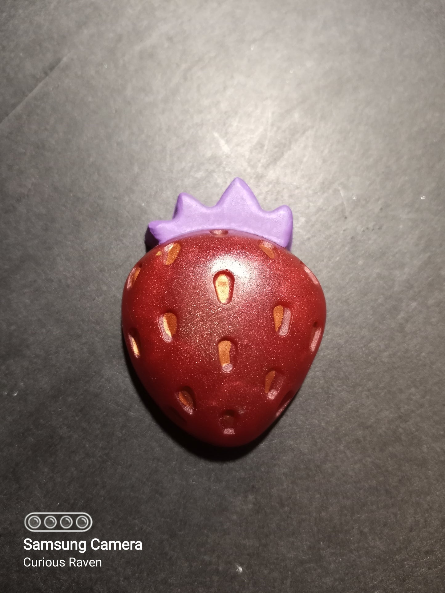 Metallic Red Strawberry Magnet