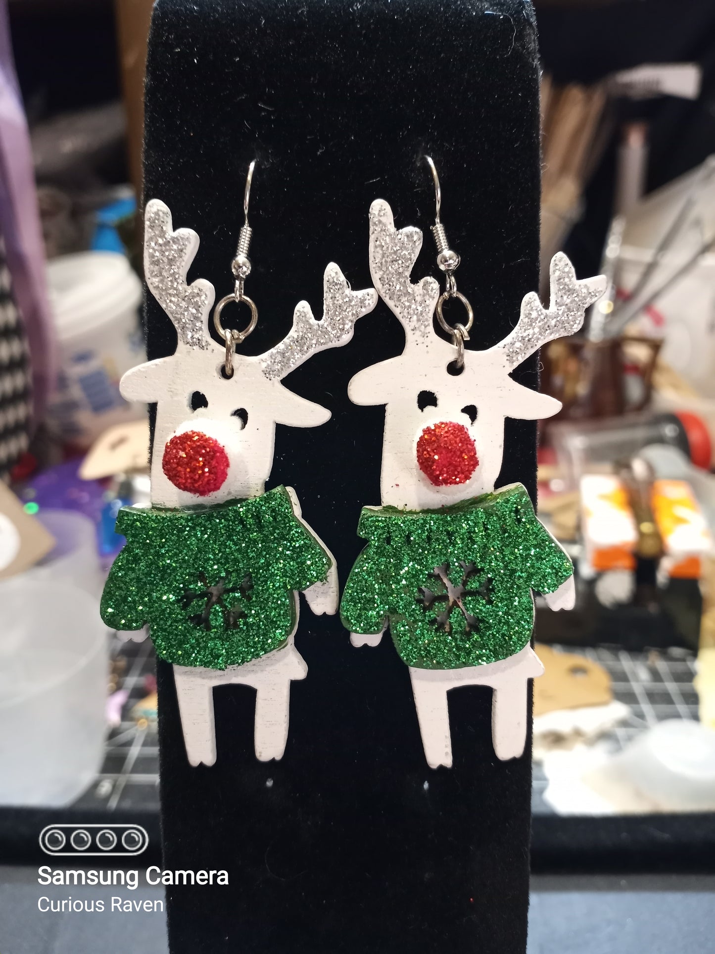 Red Nose Reindeer Earrings