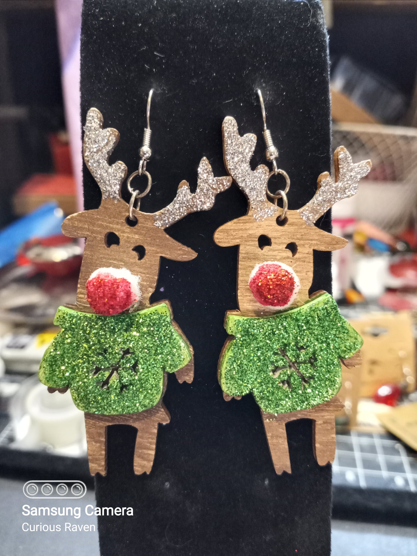 Red Nose Reindeer Earrings