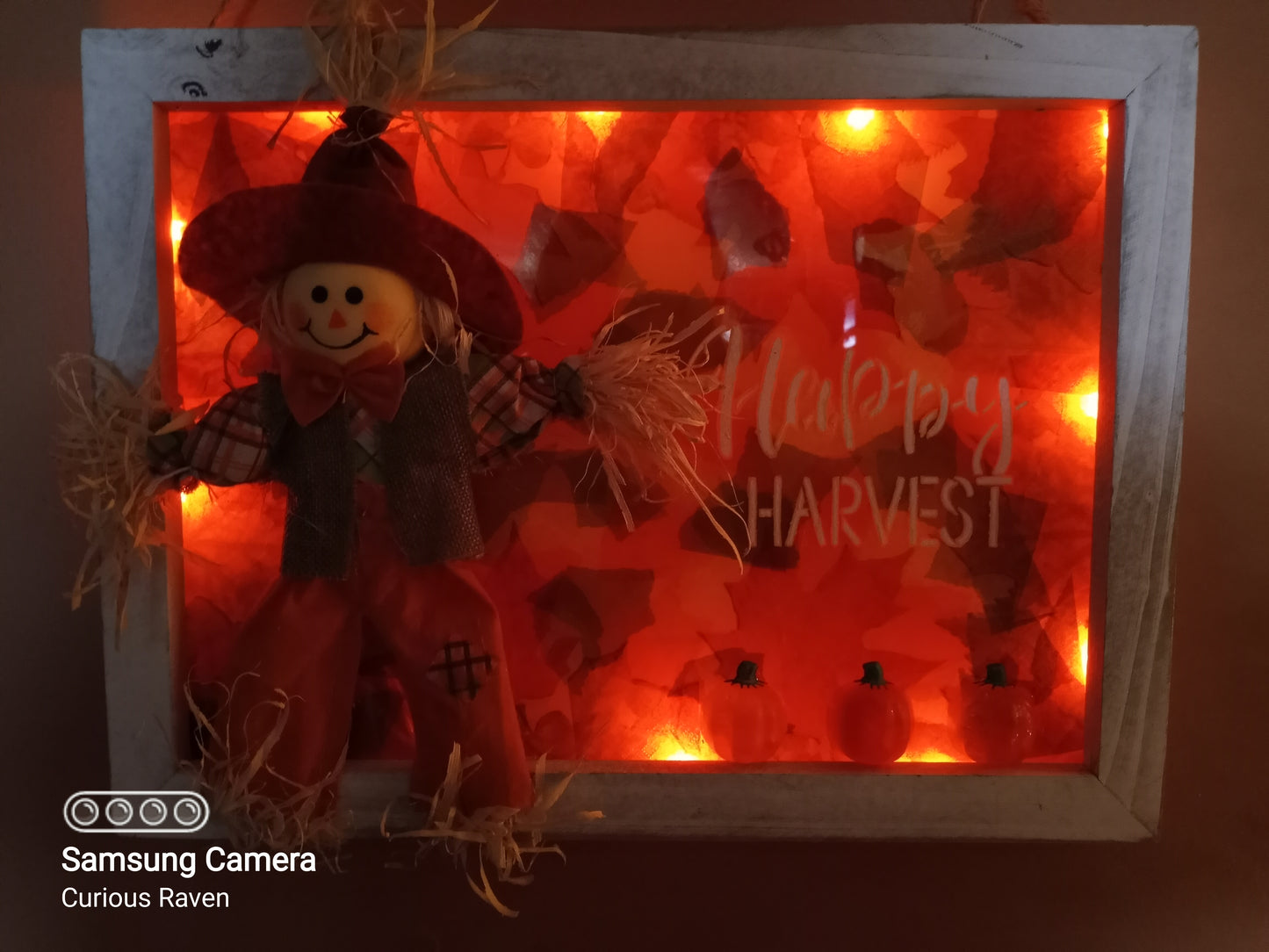 Happy Harvest Light-up Window Frame