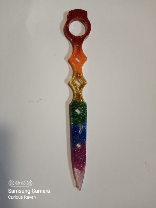 Rainbow Sparkle Decorative Resin Wand