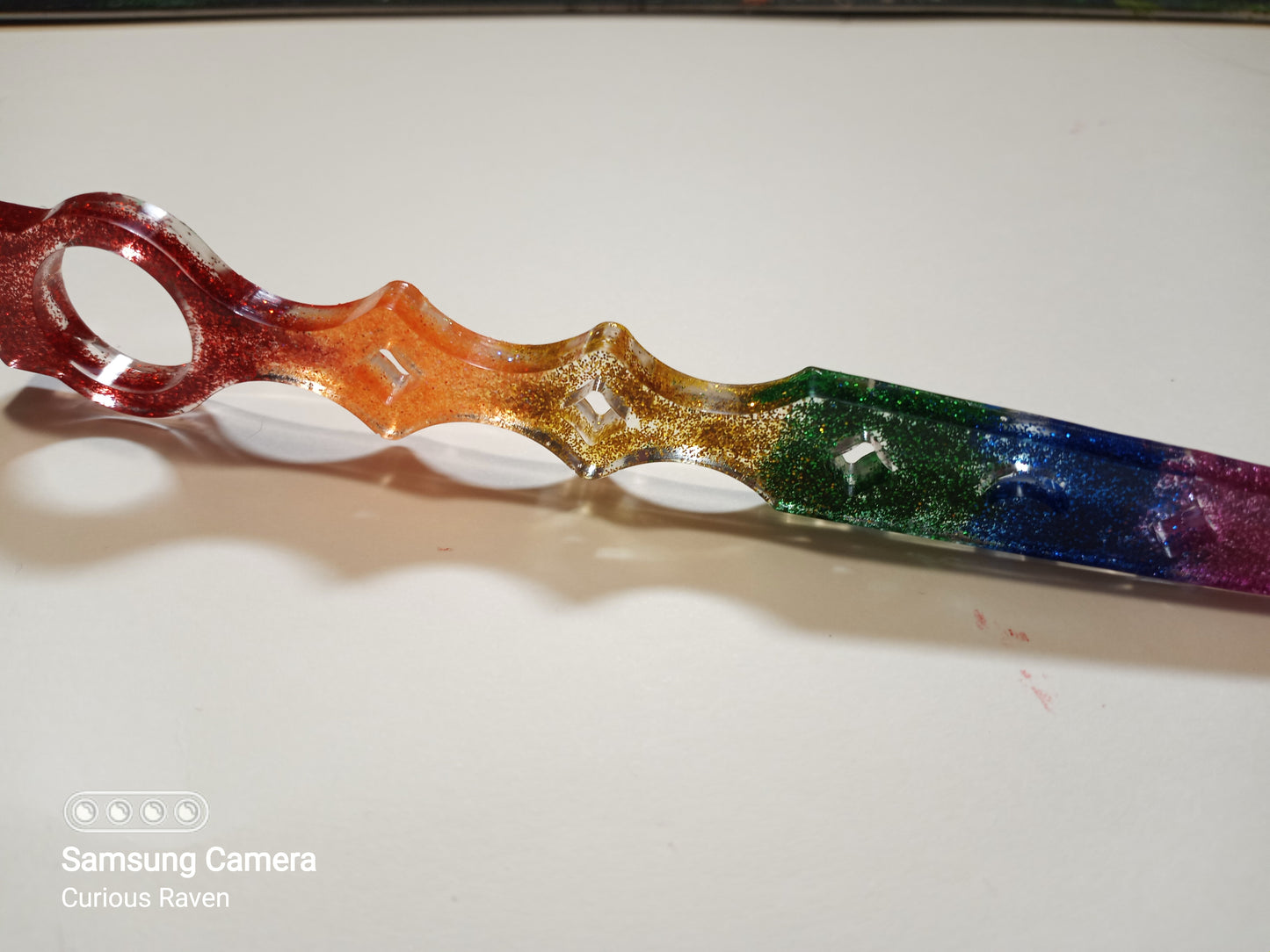 Rainbow Sparkle Decorative Resin Wand