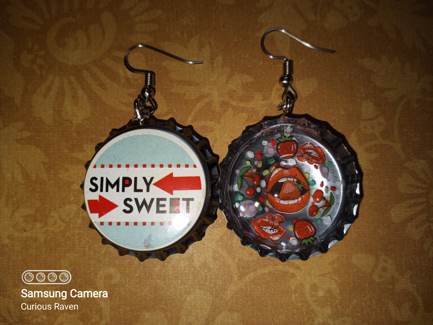 Simply Sweet Bottle Cap Earrings