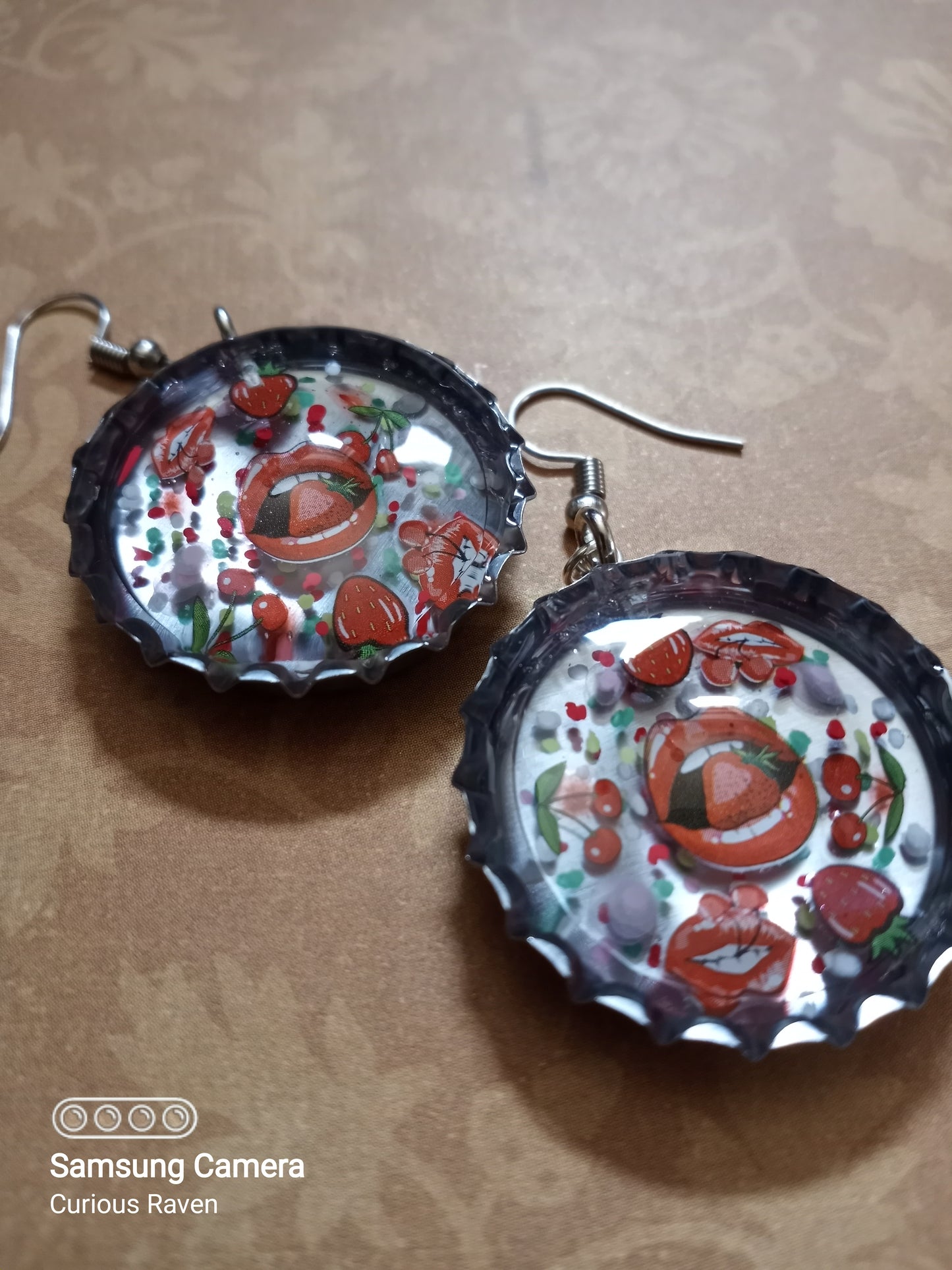 Simply Sweet Bottle Cap Earrings