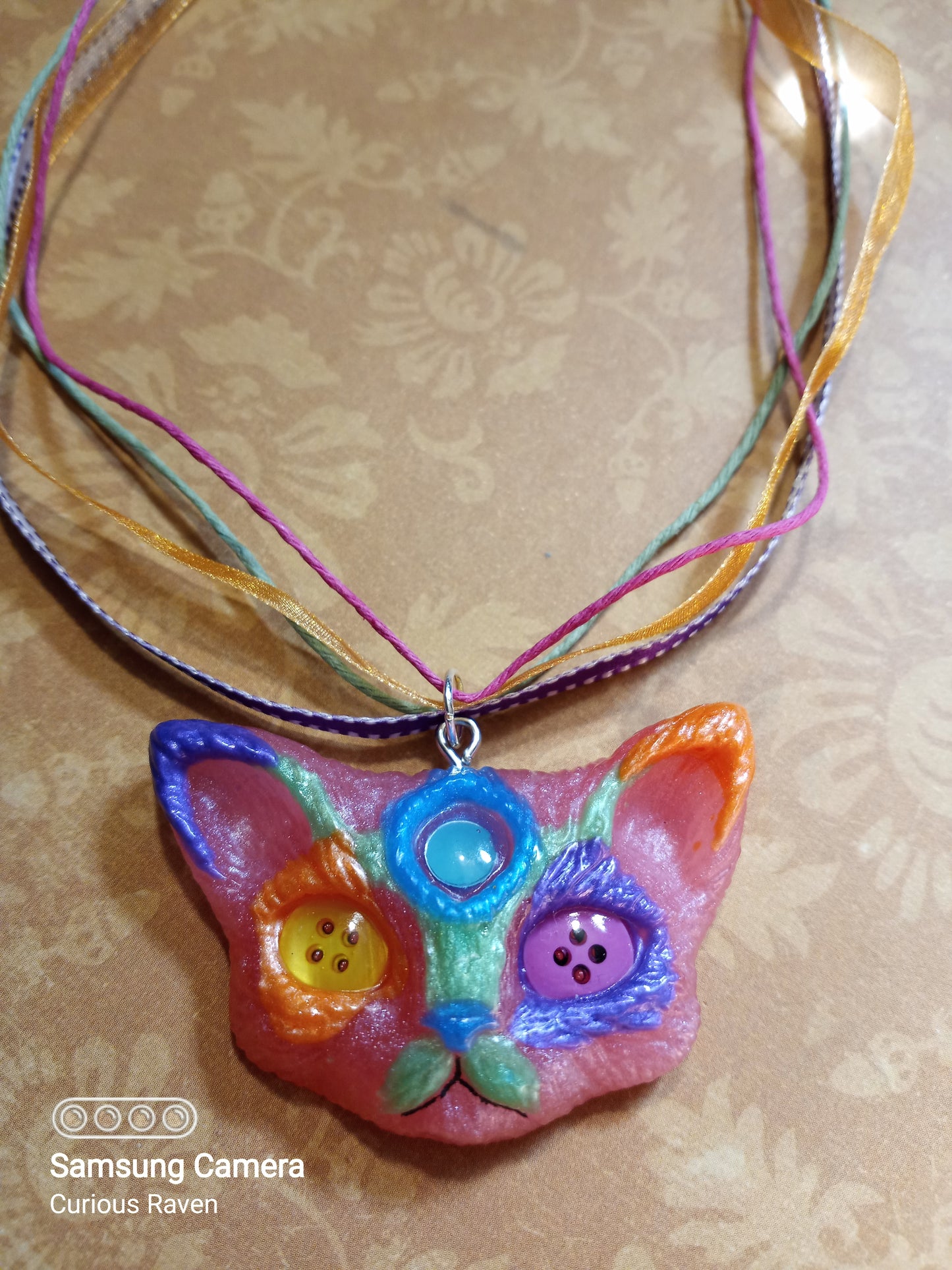 Patches Third Eye Kitty Necklace