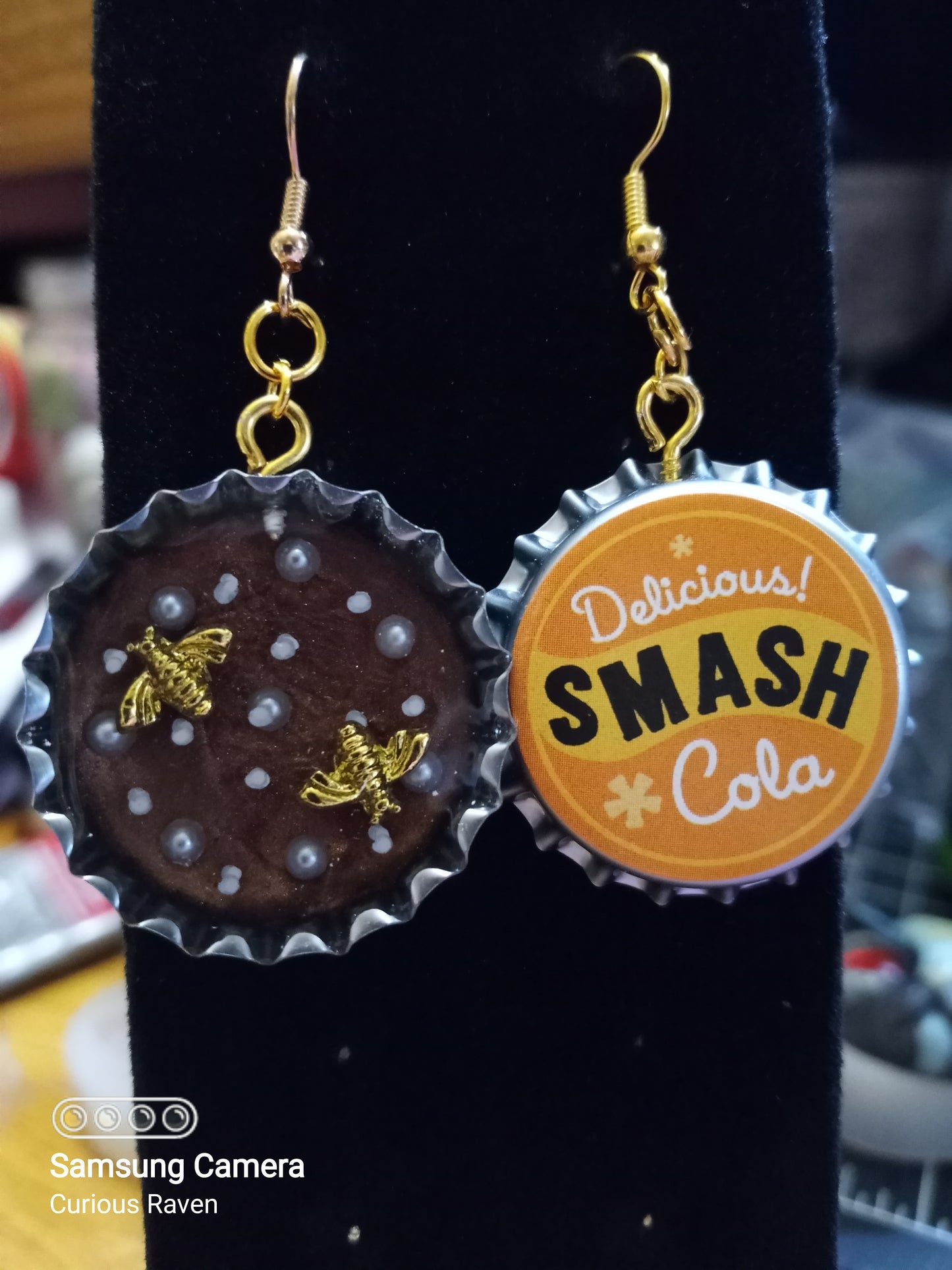 Smash Cola Bottle Cap Earrings