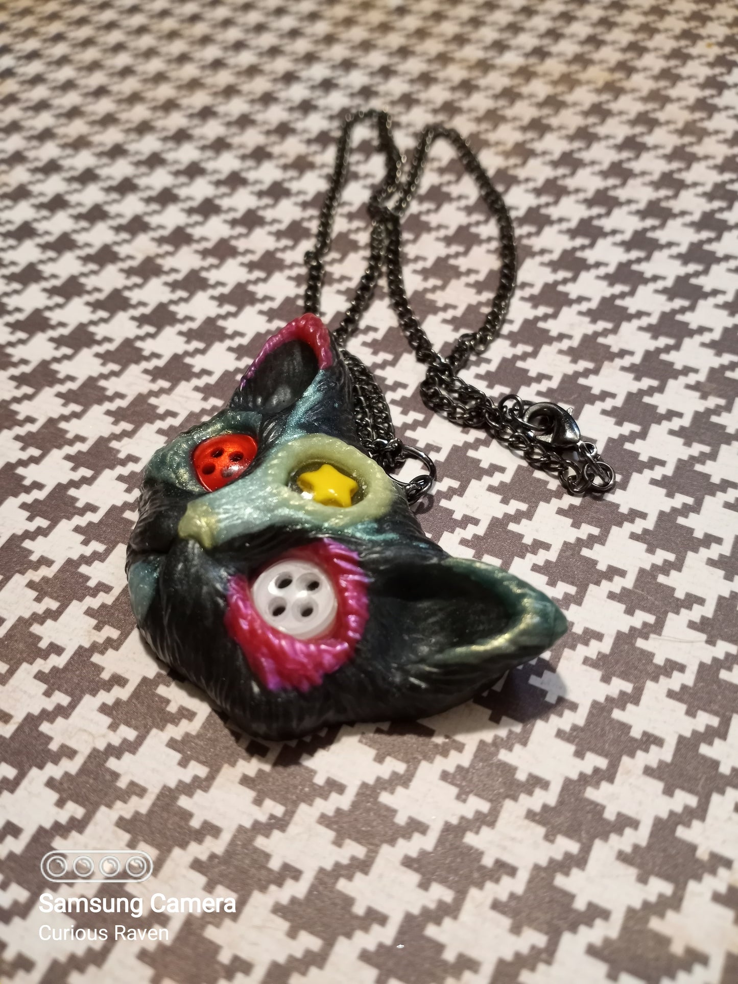 Splat Third Eye Kitty Necklace