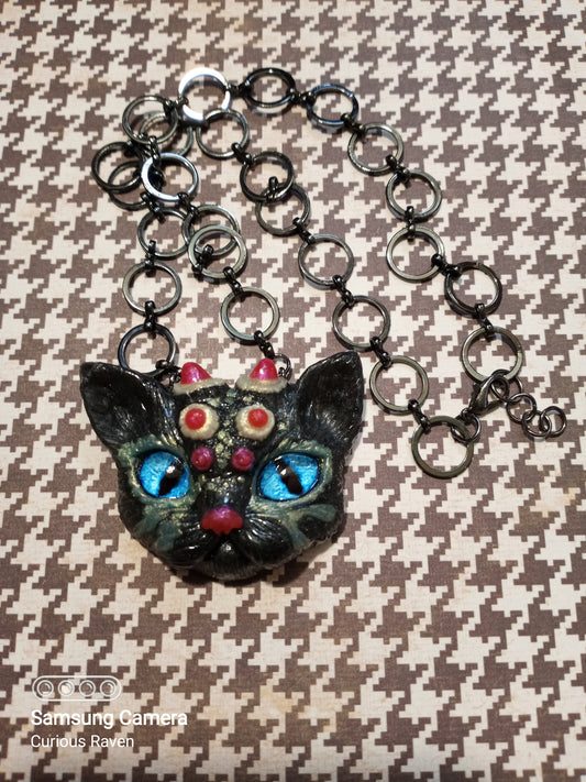 Dahlia Dragon Kitty Necklace