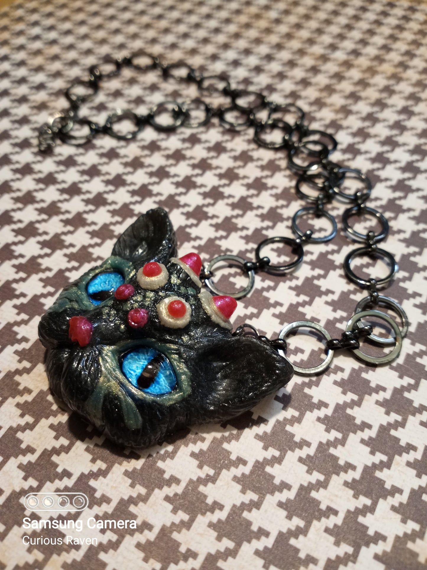 Dahlia Dragon Kitty Necklace