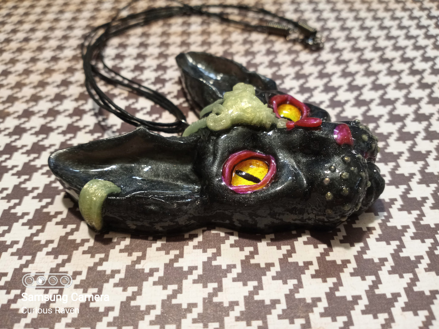 Bastet Resin Sphynx Charm Necklace