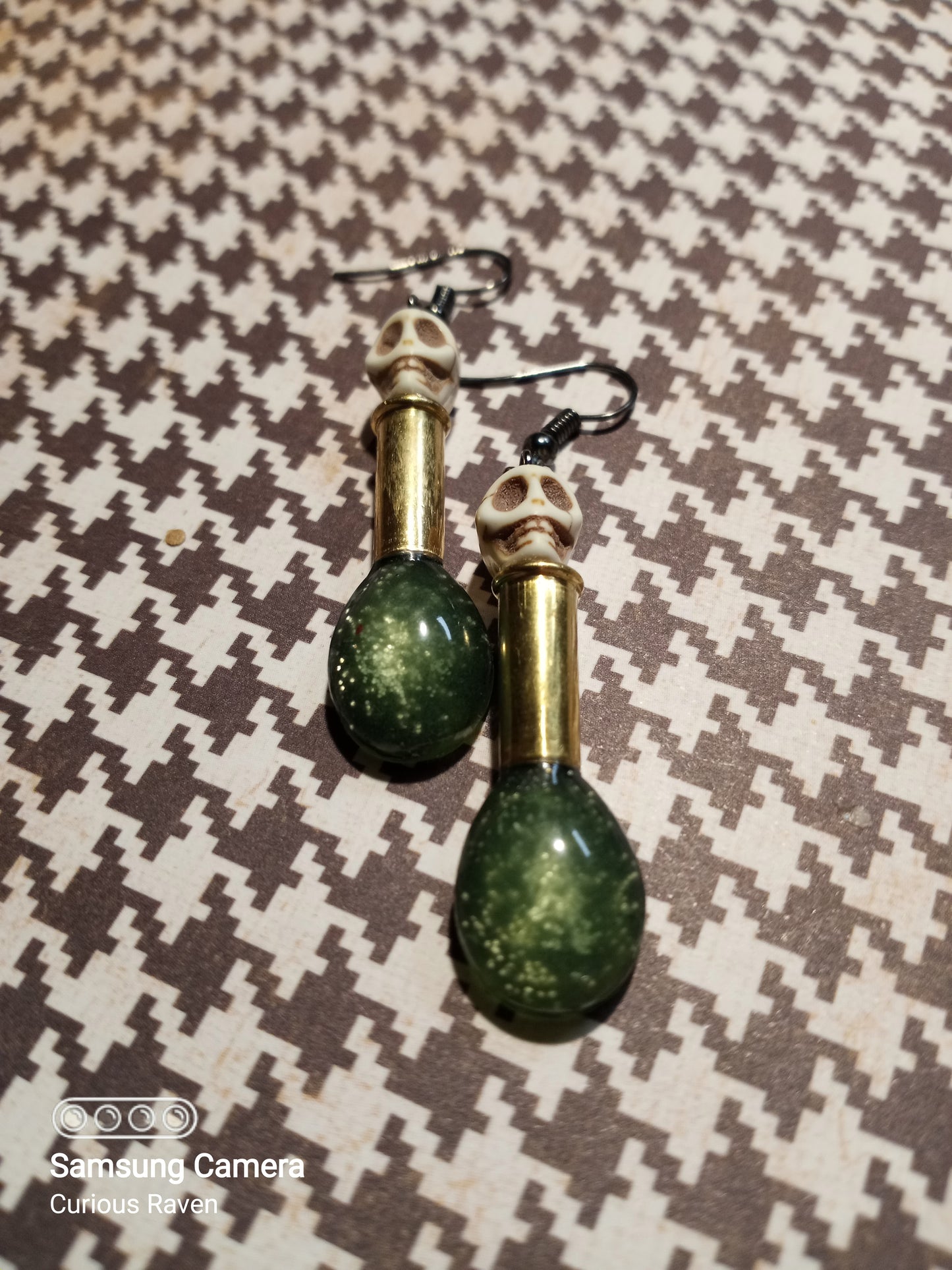 Ratioactive Drip, Skull and Shell Casing Earrings