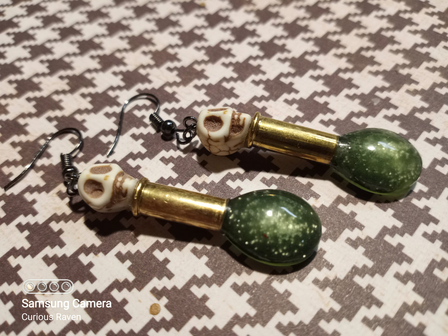 Ratioactive Drip, Skull and Shell Casing Earrings