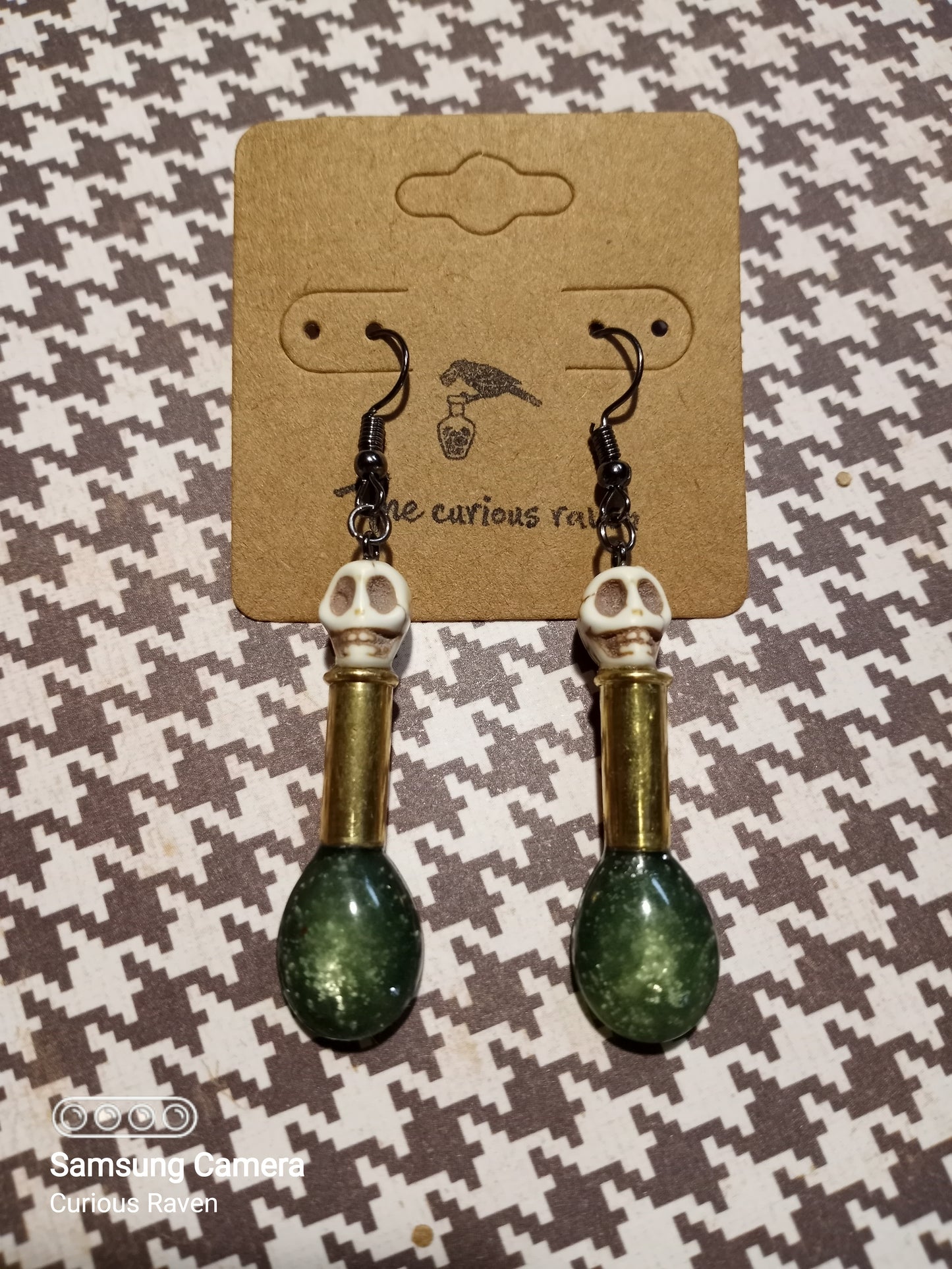 Ratioactive Drip, Skull and Shell Casing Earrings