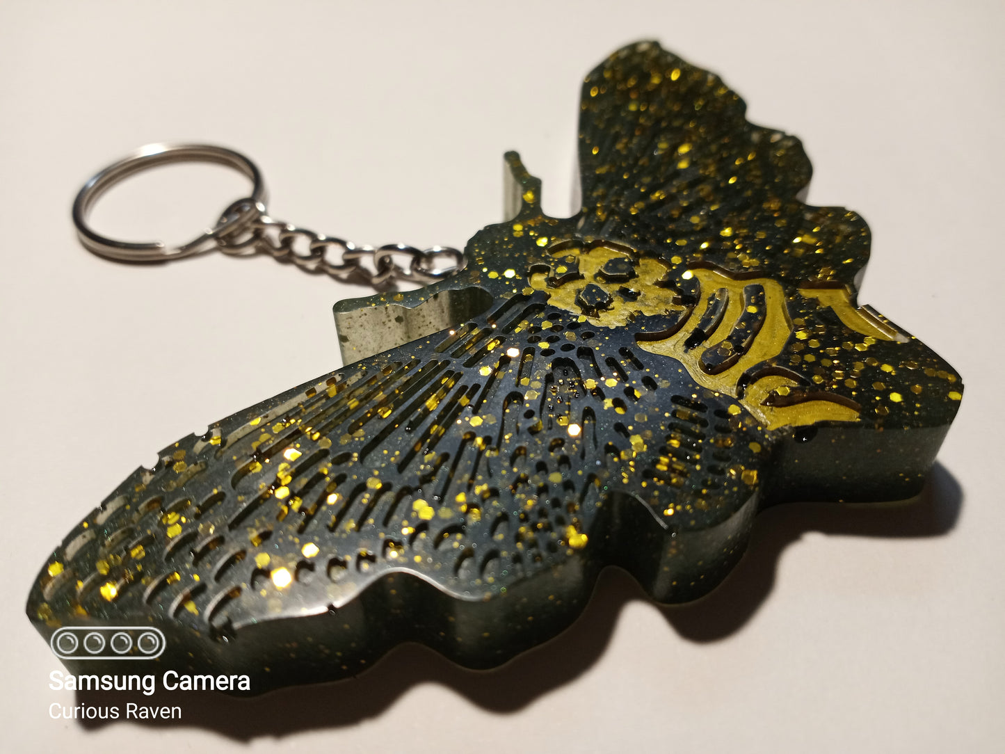 Hunter & Gold Deathshead Moth Keychain