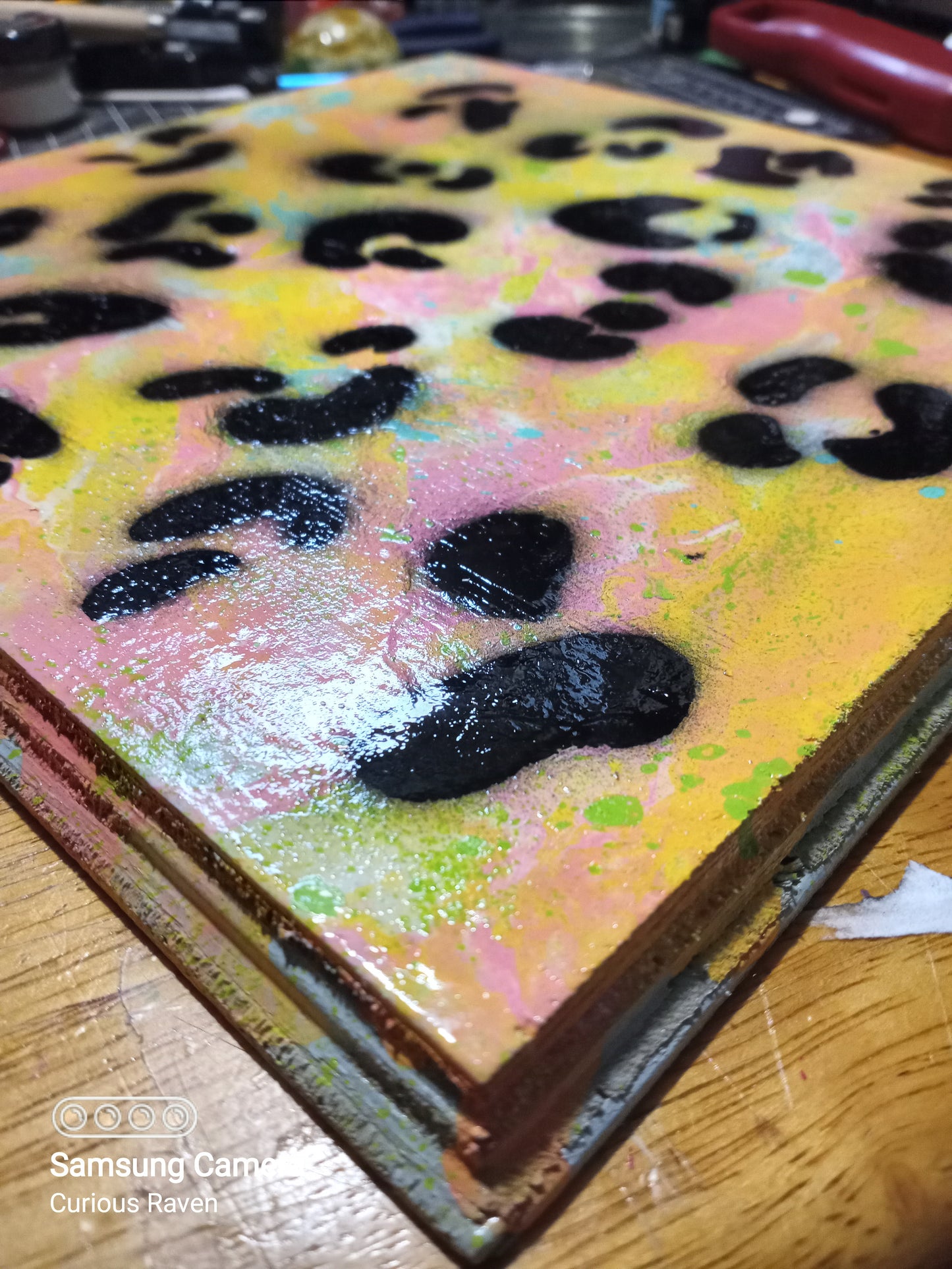 Nostalgic 90's Rainbow Leopard Painting